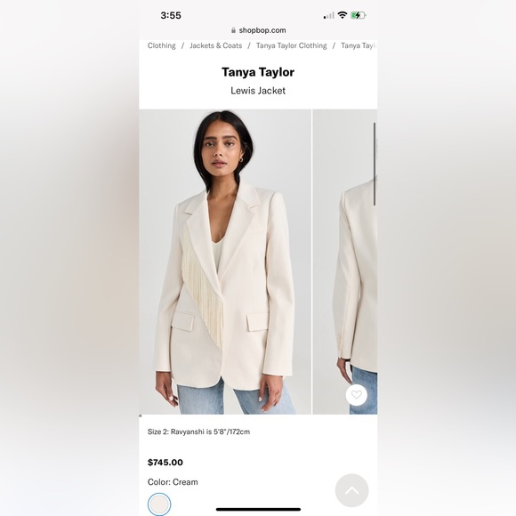 NWT TANYA TAYLOR LEWIS JACKET sz 2 sold out Shopbop fringe - Picture 8 of 10